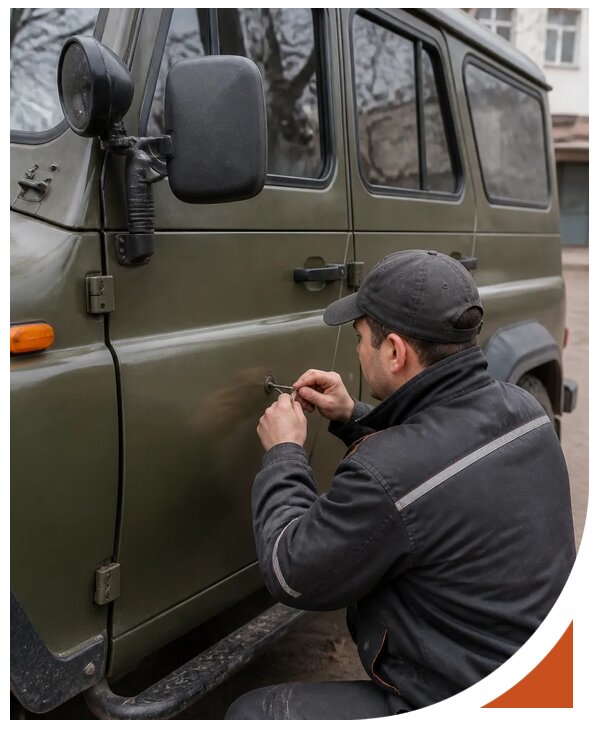 Профессиональное вскрытие автомобиля УАЗ без повреждений в Шелехове